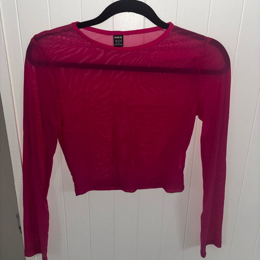 Mesh Long Sleeve Top